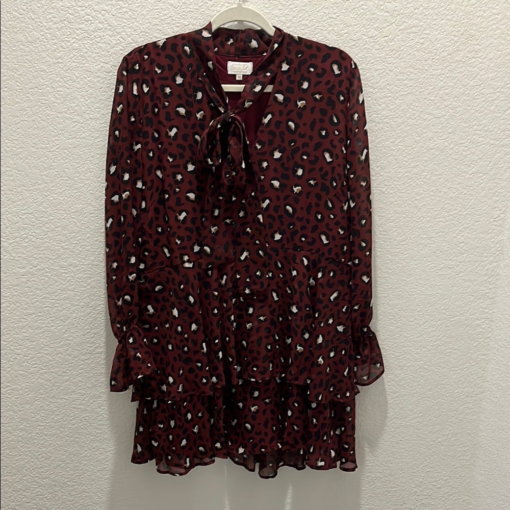 Mud Pie Red and Black Patterned Blouse